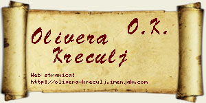 Olivera Kreculj vizit kartica